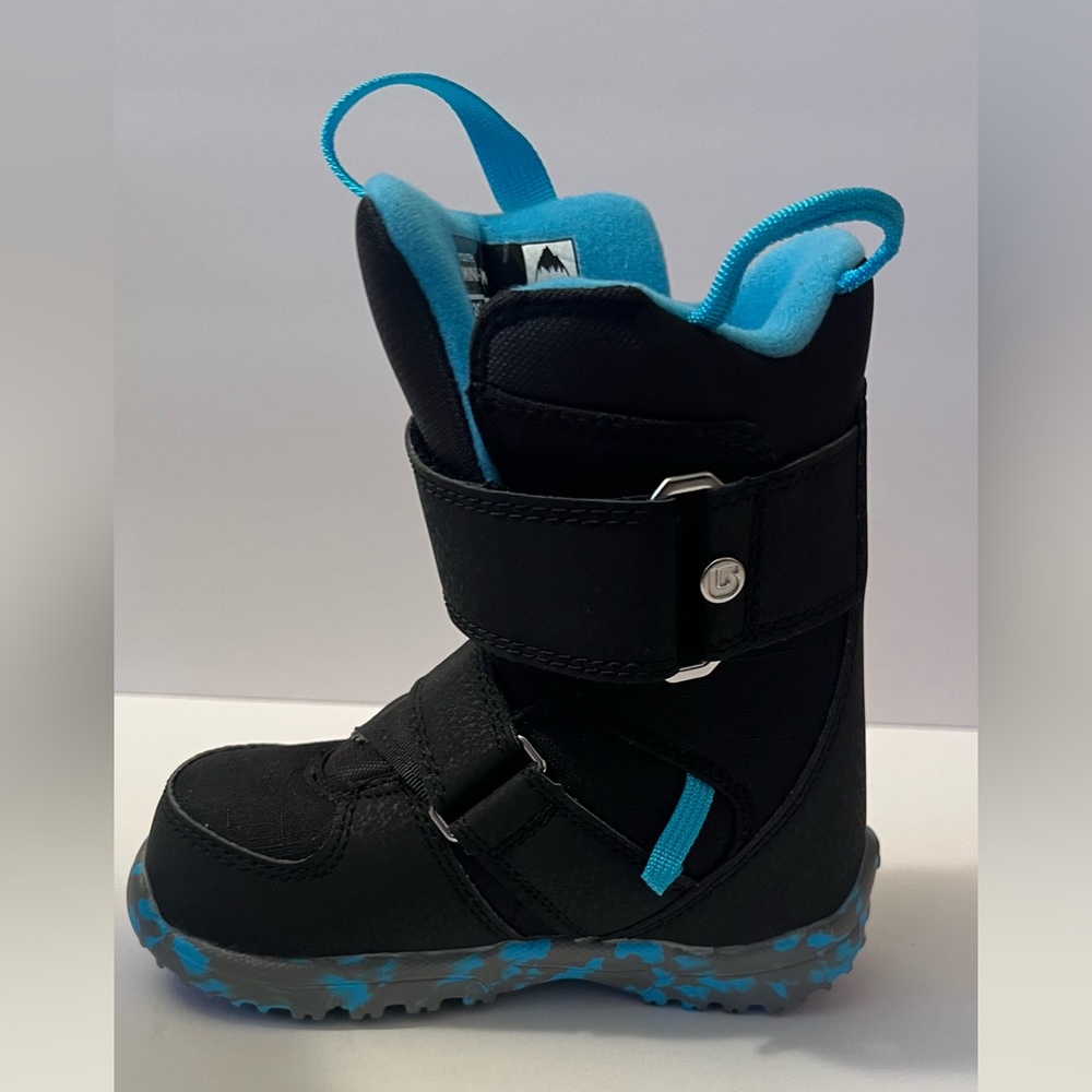 Burton Mini-Grom Kids Snowboard Boots in Black/Blue/Gray, Size 12C - Picture 12 of 13